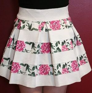 Junior Floral Patterned Summer Skirt